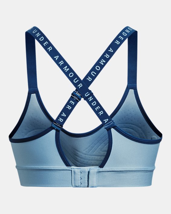 Brassière de sport UA Infinity Mid Covered pour femme, Blue, pdpMainDesktop image number 13